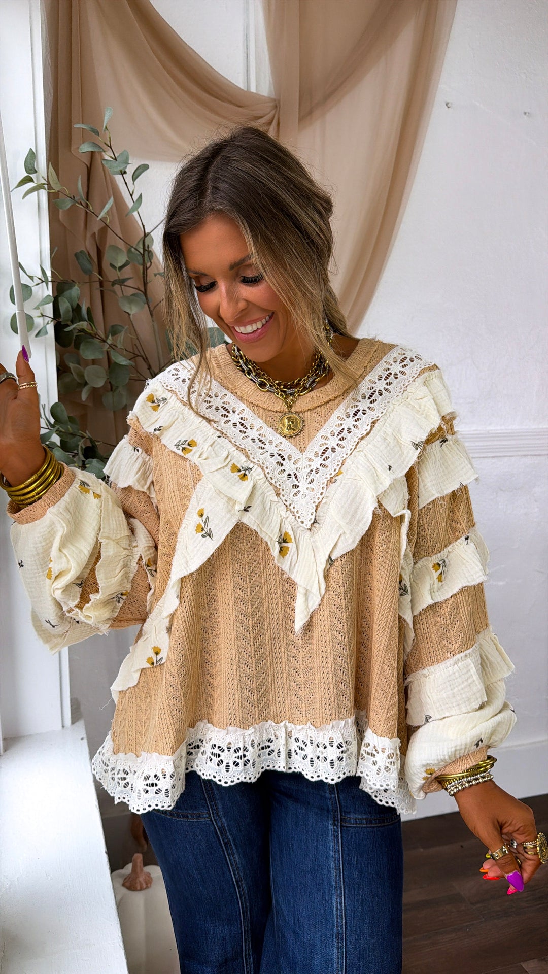 Arabella Rose Blouse, Peach Jam