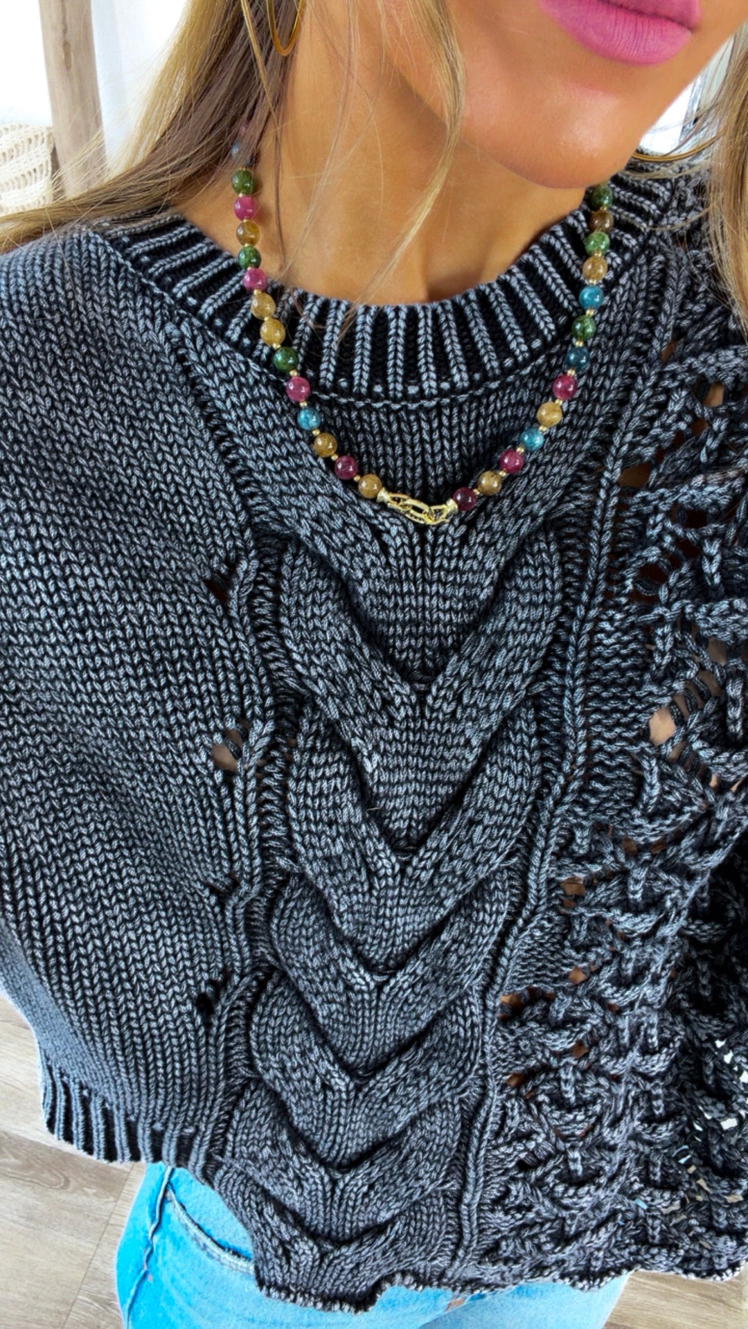 Wild Heart Sweater Tank, Black