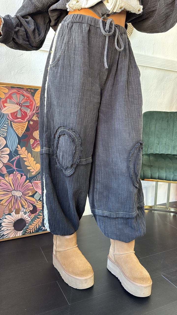 Studded Jogger, Black