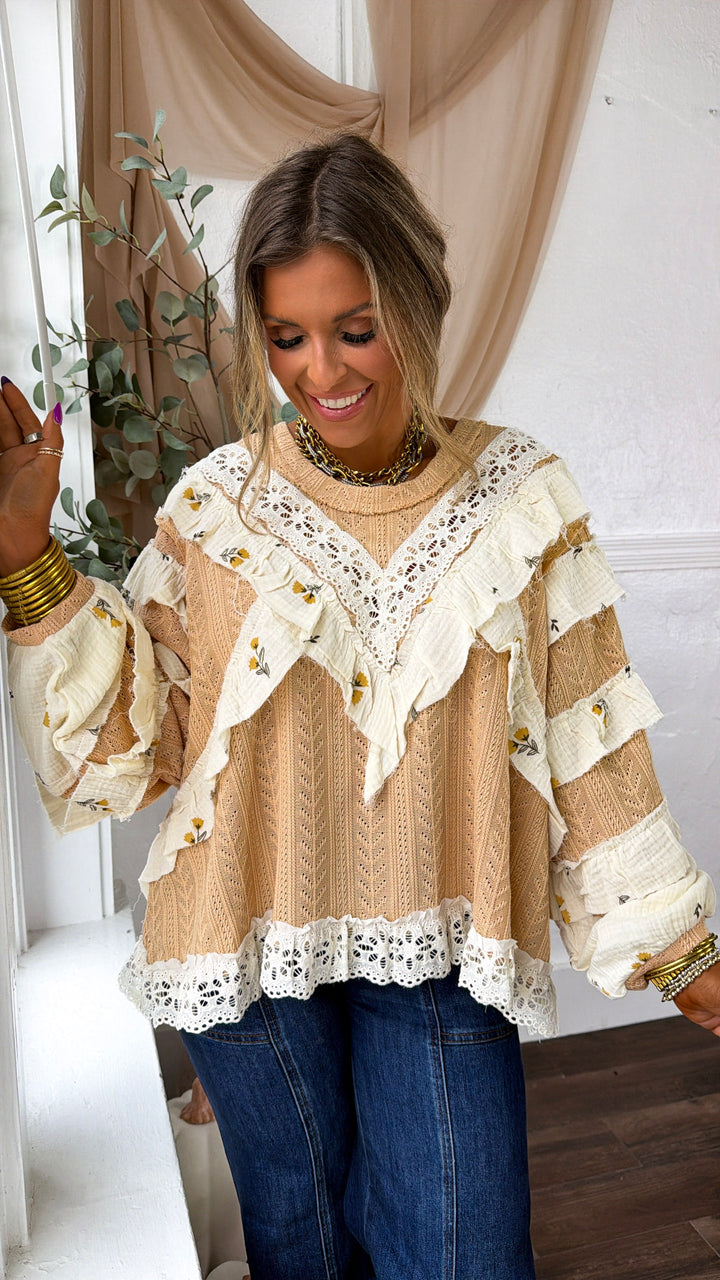 Arabella Rose Blouse, Peach Jam