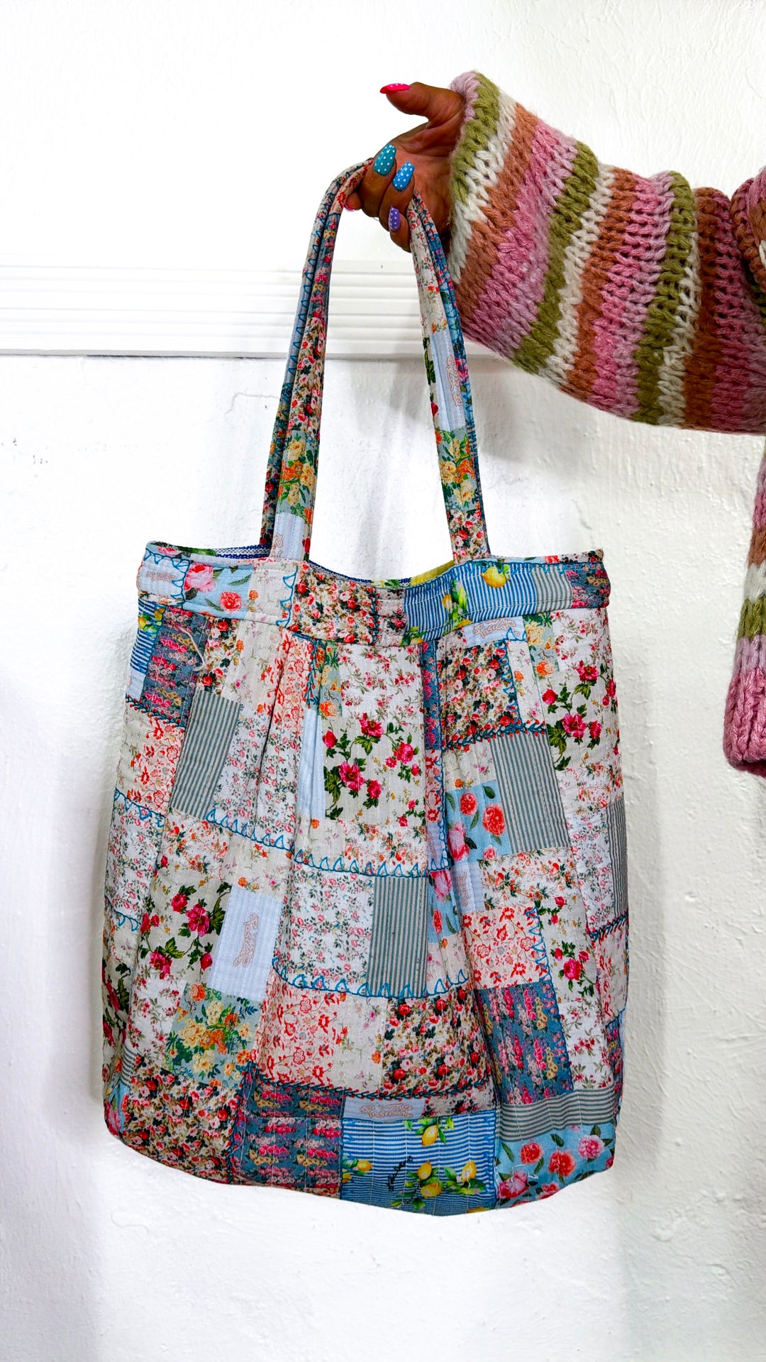 Floral Patch Tote Bag
