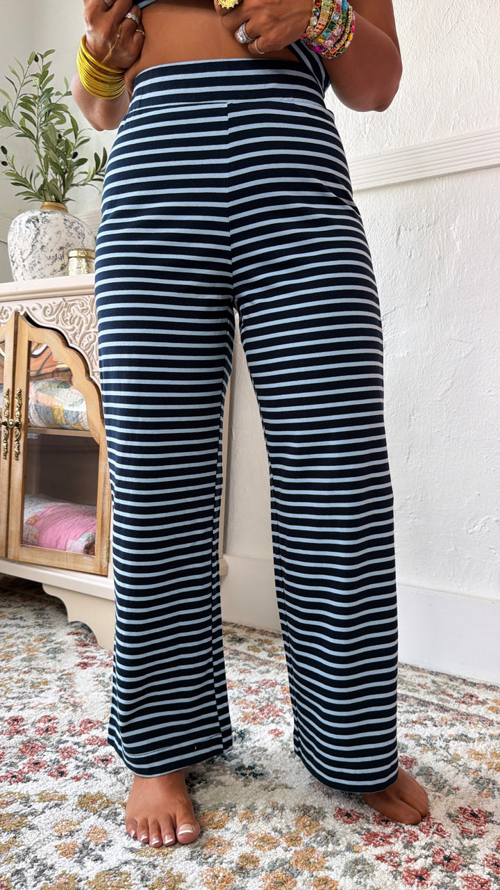 Wishful Dreaming Stripe Set, Navy/Sky