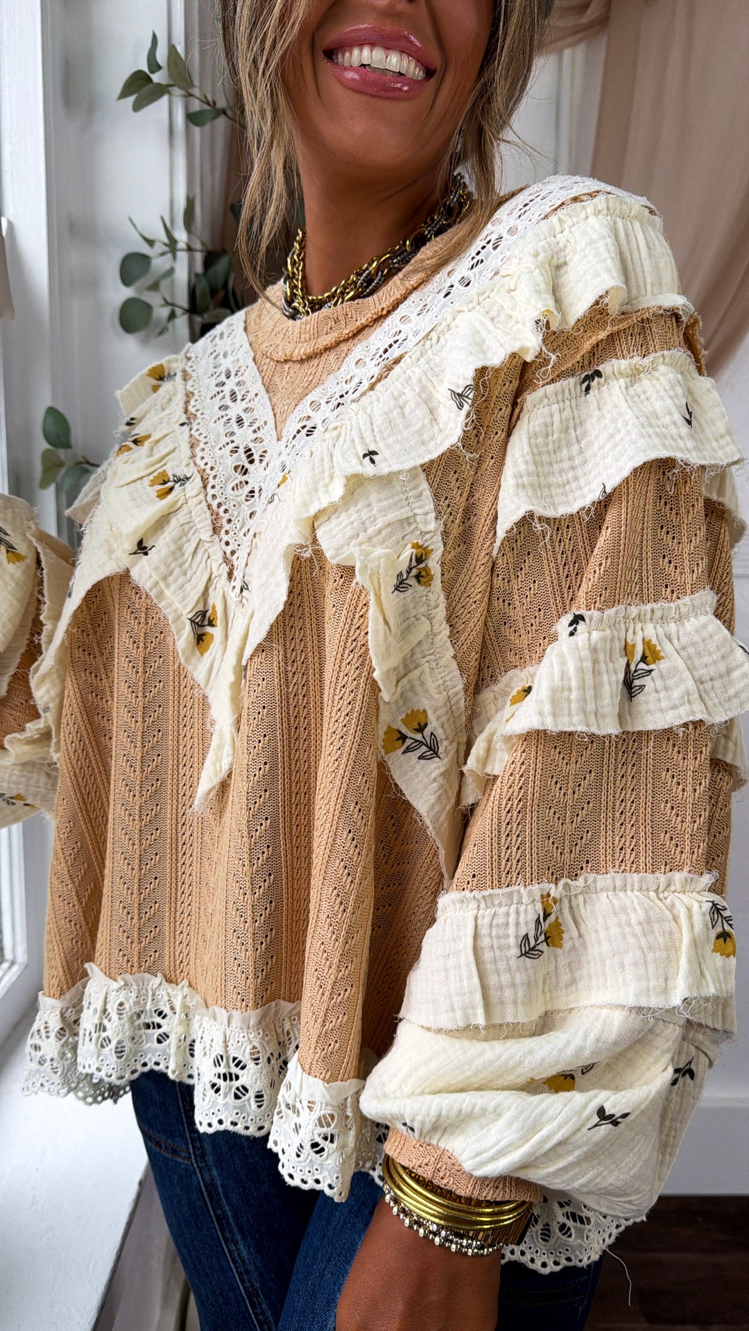Arabella Rose Blouse, Peach Jam