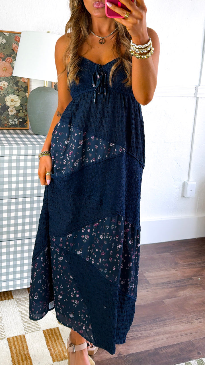 The Garden Maxi Dress, Navy Multi
