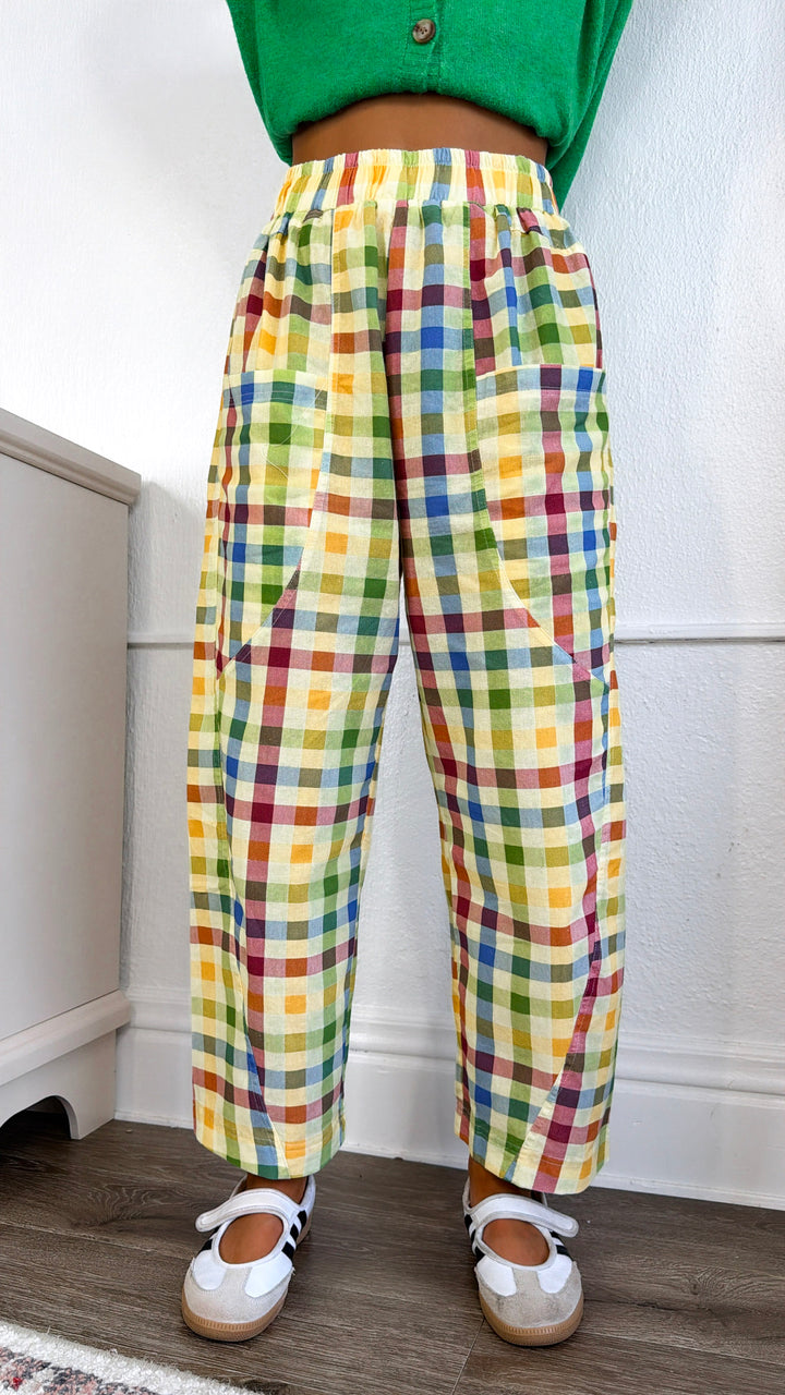 Elevated Check Trousers, Multi