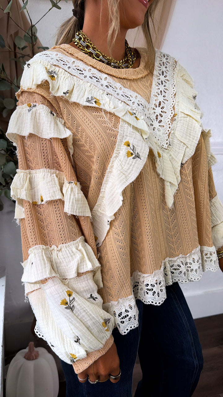 Arabella Rose Blouse, Peach Jam