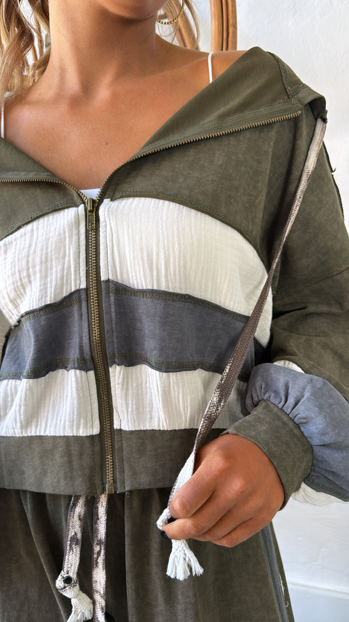 Easy Street Zip Up Jacket, Olive