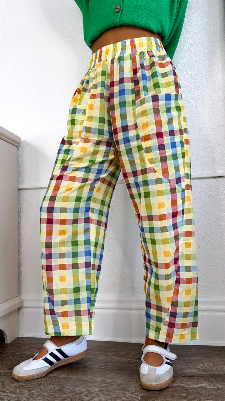 Elevated Check Trousers, Multi