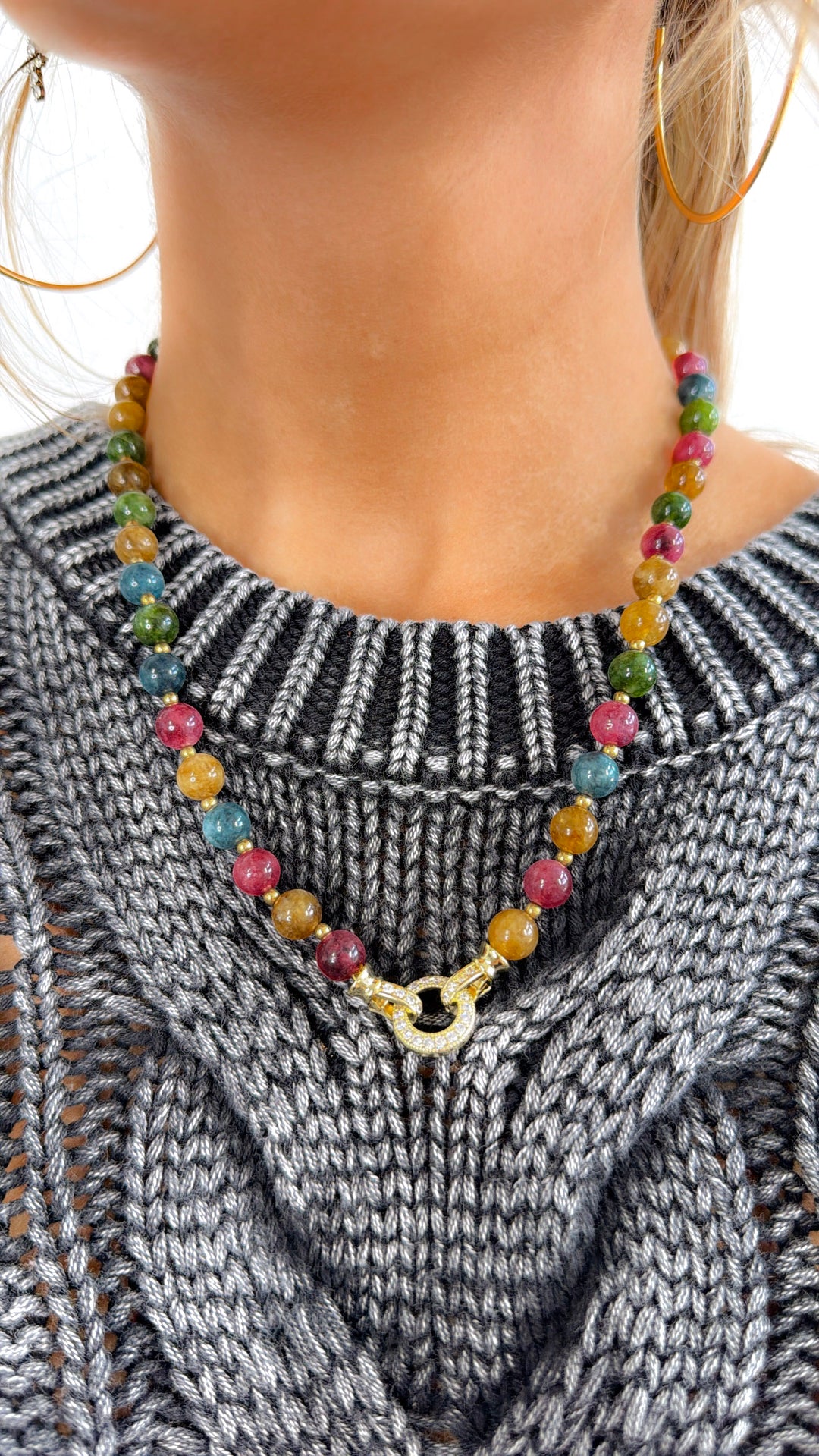Treasure Jewels: She's the One Beaded Necklace, Multi