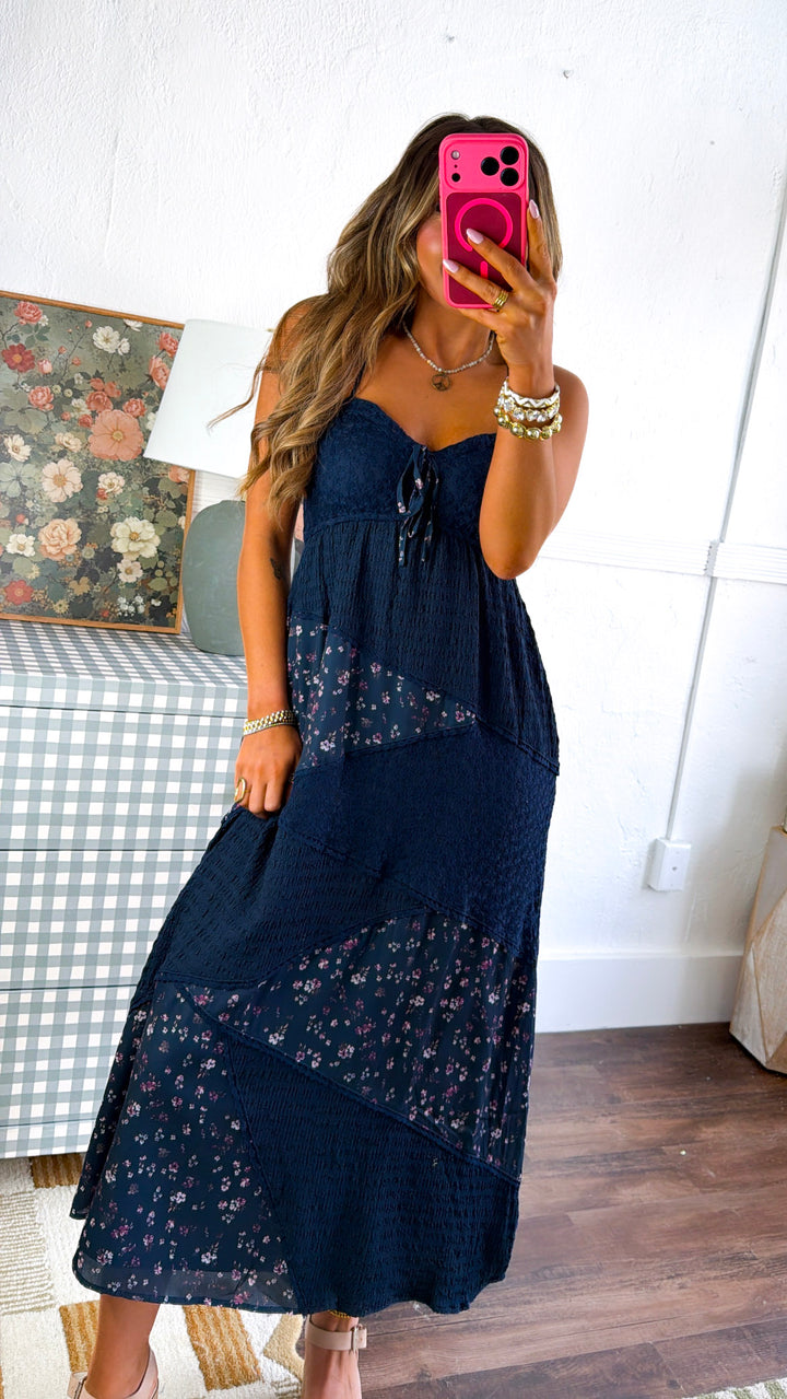 The Garden Maxi Dress, Navy Multi