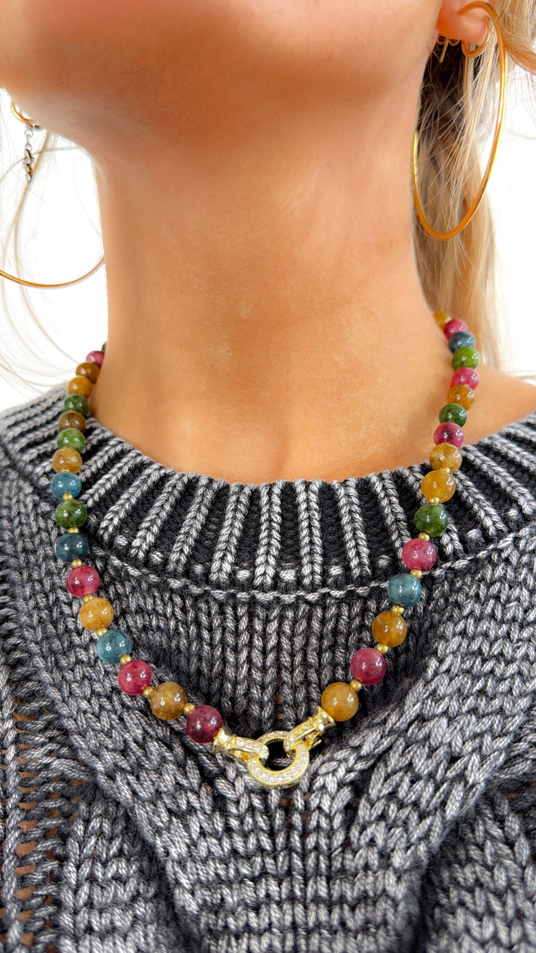 Treasure Jewels: She's the One Beaded Necklace, Multi