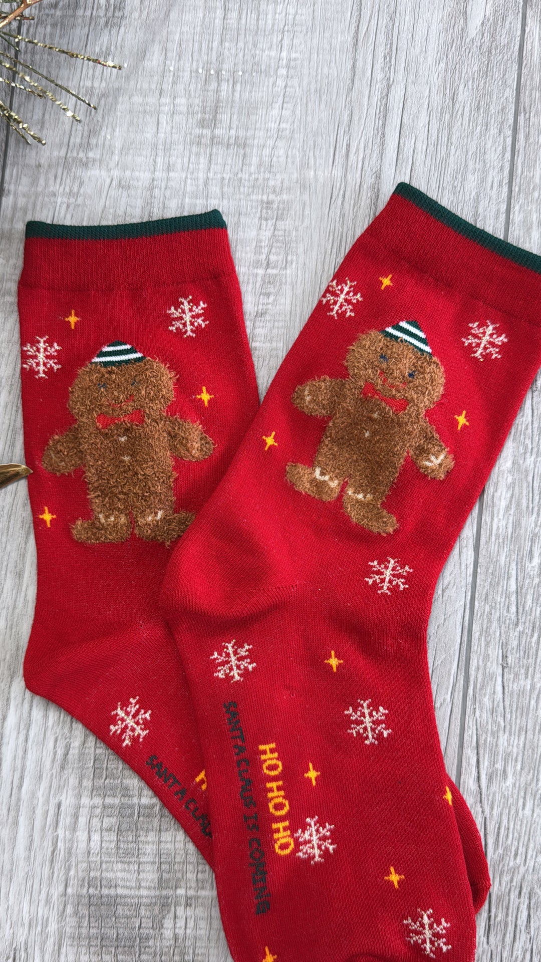 Gingerbread Sock, Red