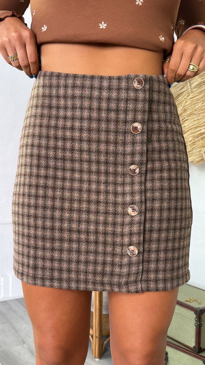 Harvest Moon Mini Skirt, Brown