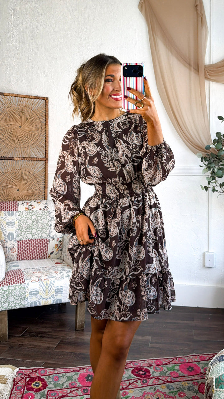 Josephine Mini Dress, Brown