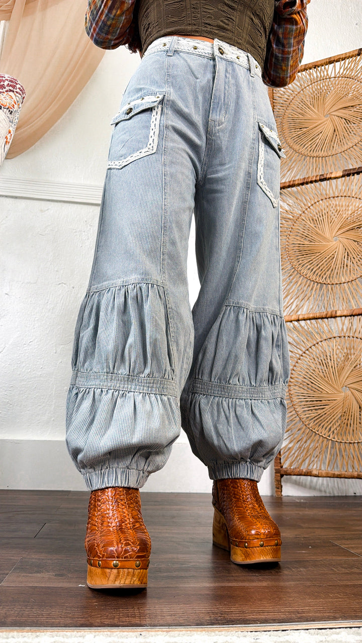 All Day Stripe Jogger, Denim Stripe