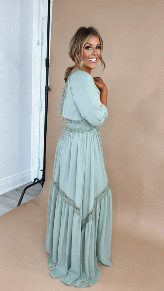 Country Club Maxi Dress - Sage