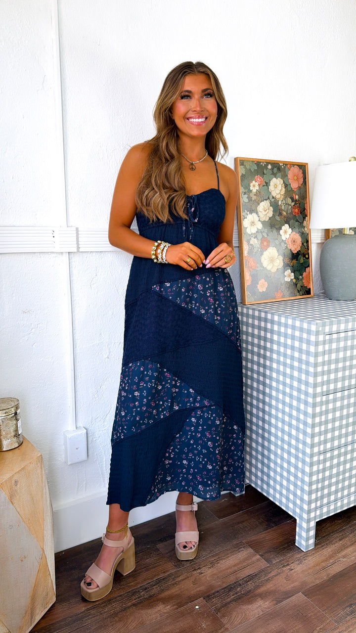 The Garden Maxi Dress, Navy Multi