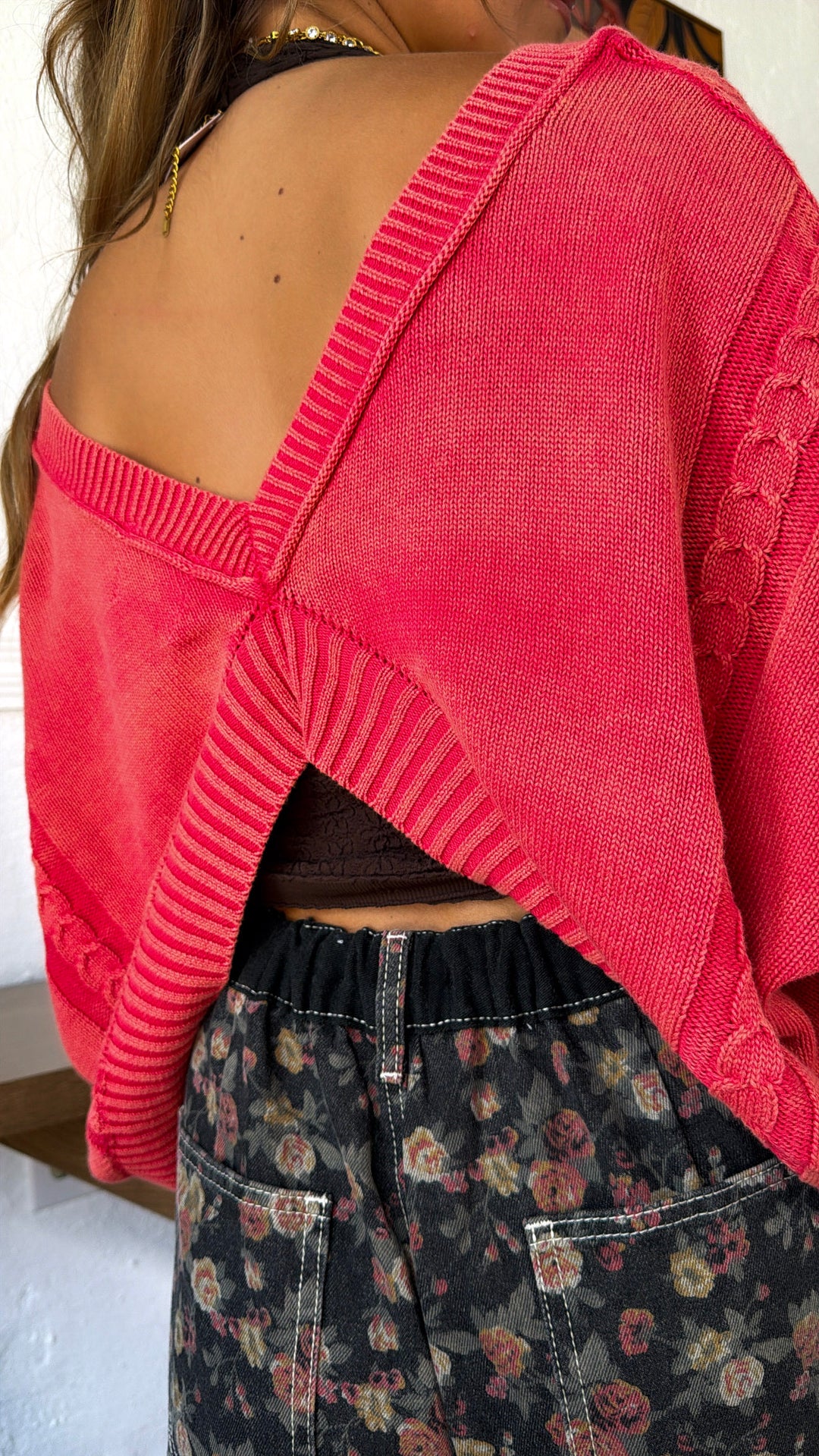 Harper Knit Sweater, Apple Red