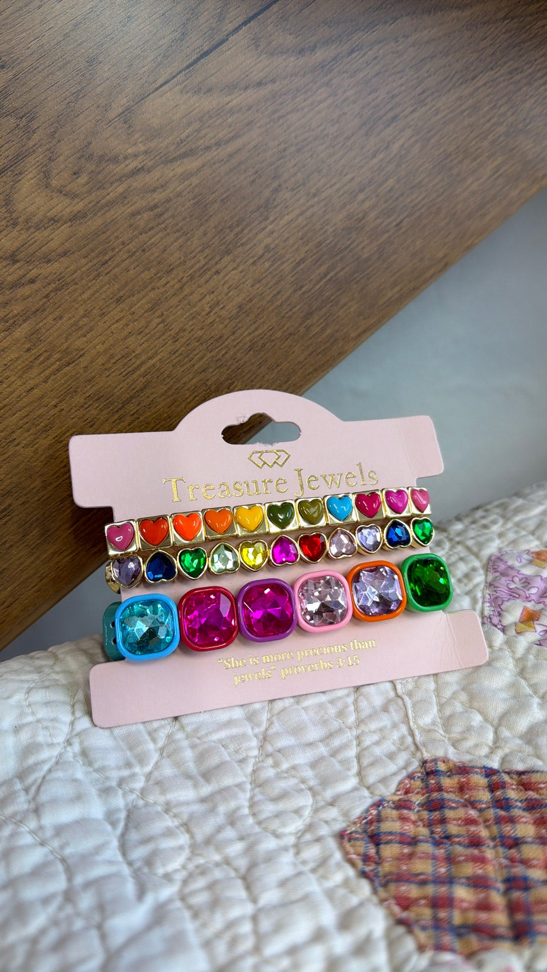 Rainbow Hearts Bracelet Stack