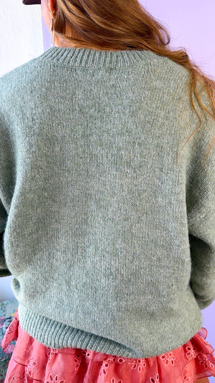 Puddle Jumper Duck Sweater, Sage