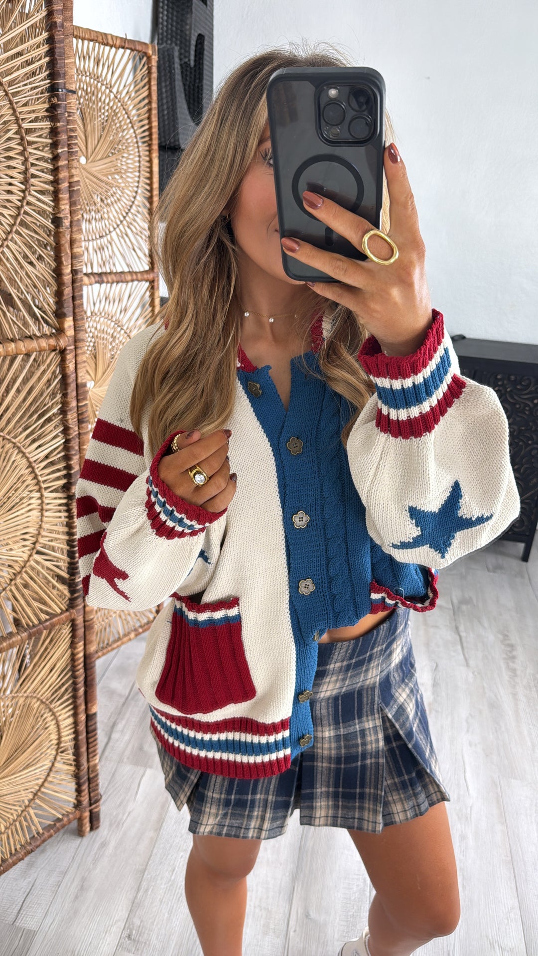 Willow Haven Knit Cardigan, Cream Multi