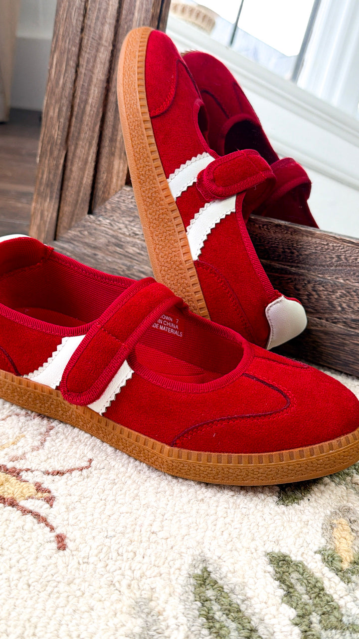 My Mary Jane Sneaker, Red Suede