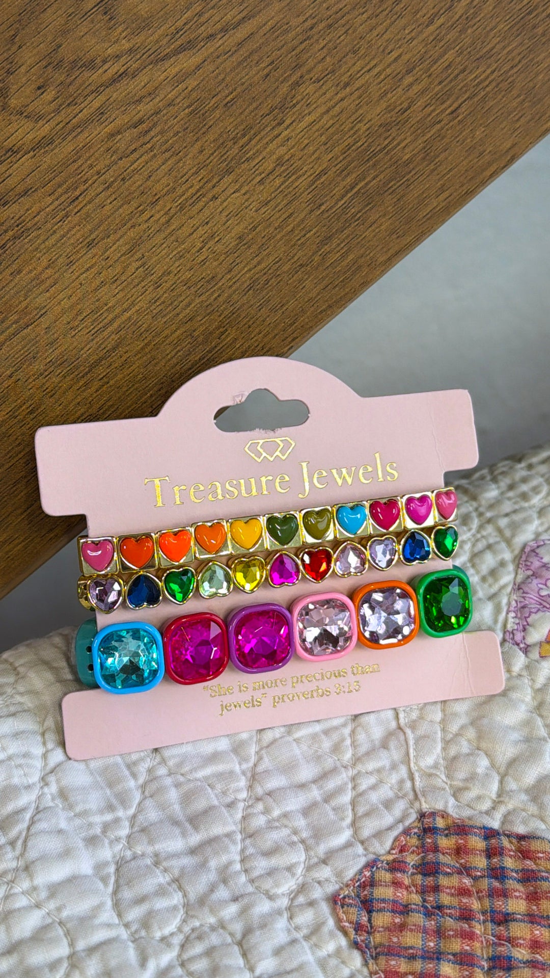 Rainbow Hearts Bracelet Stack