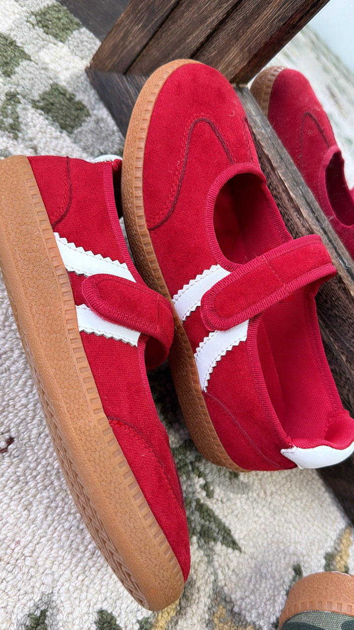 My Mary Jane Sneaker, Red Suede