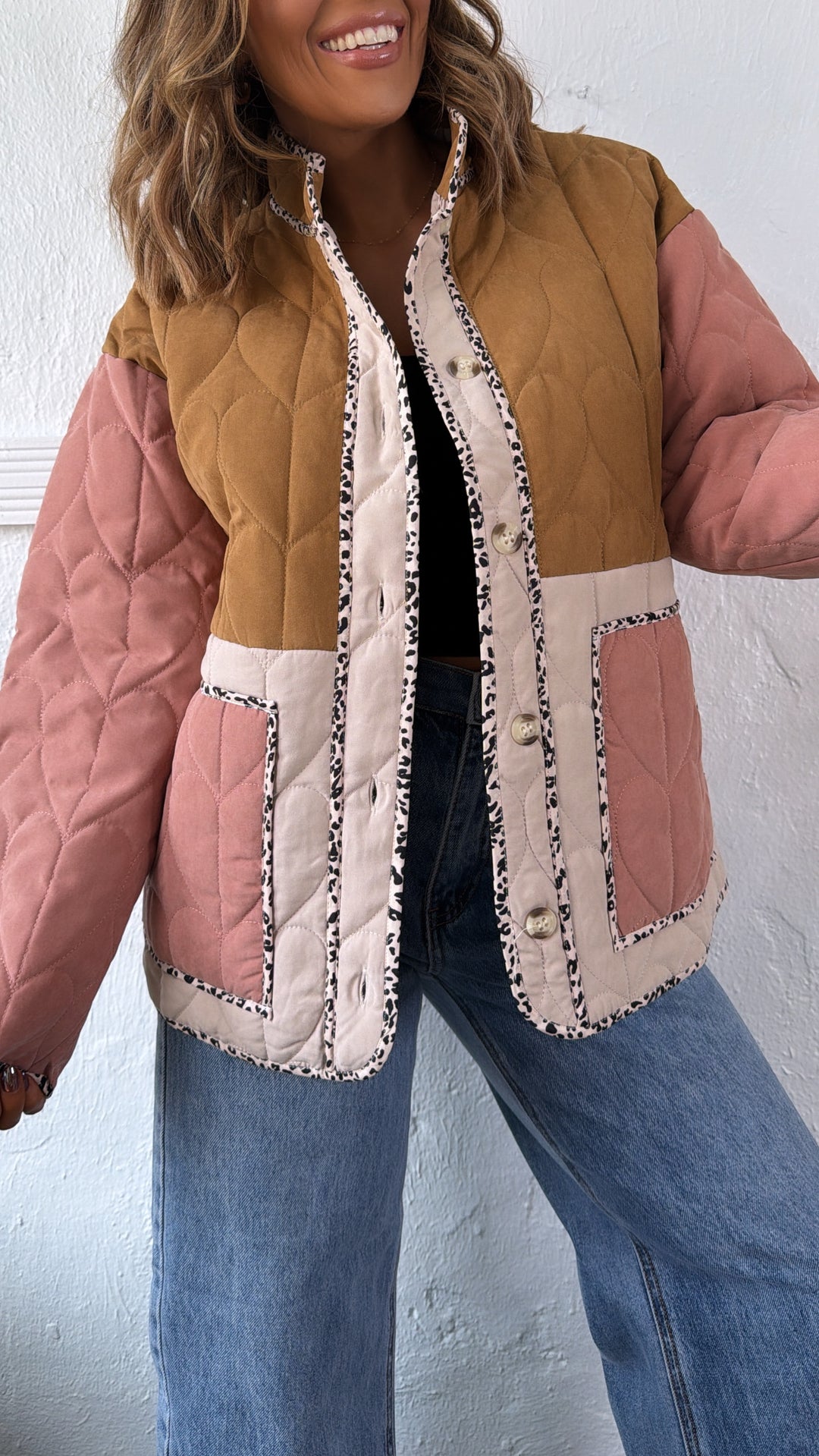 Golden Frost Jacket, Tobacco/Pink