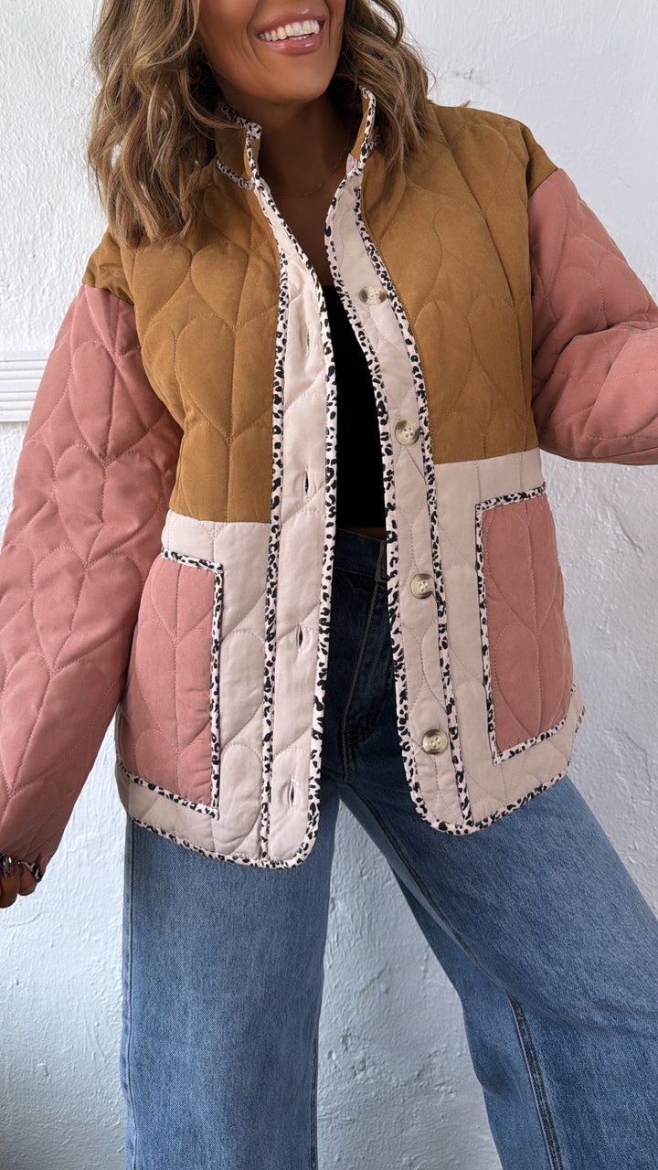Golden Frost Jacket, Tobacco/Pink