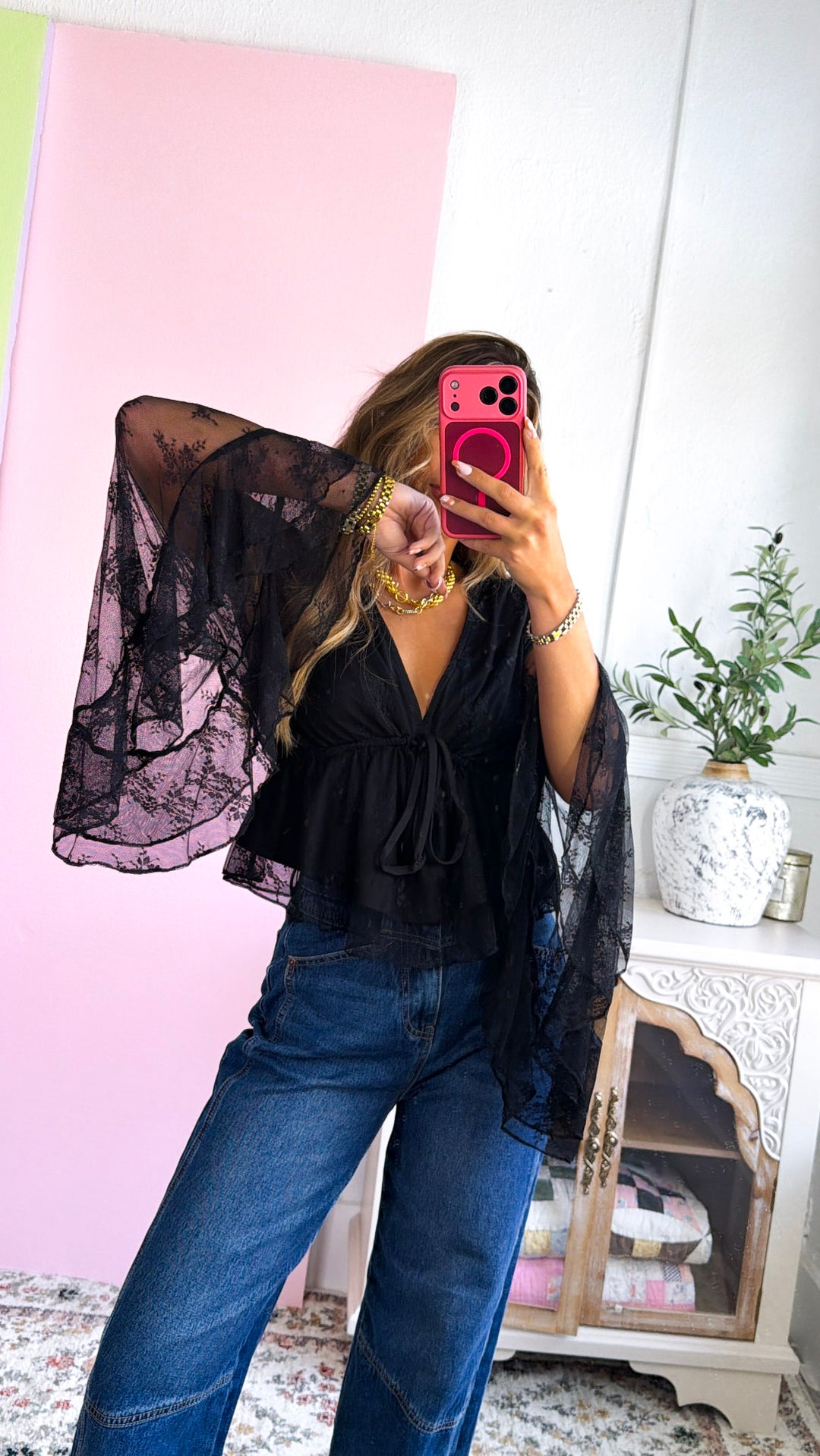 Ravens Garden Blouse, Black