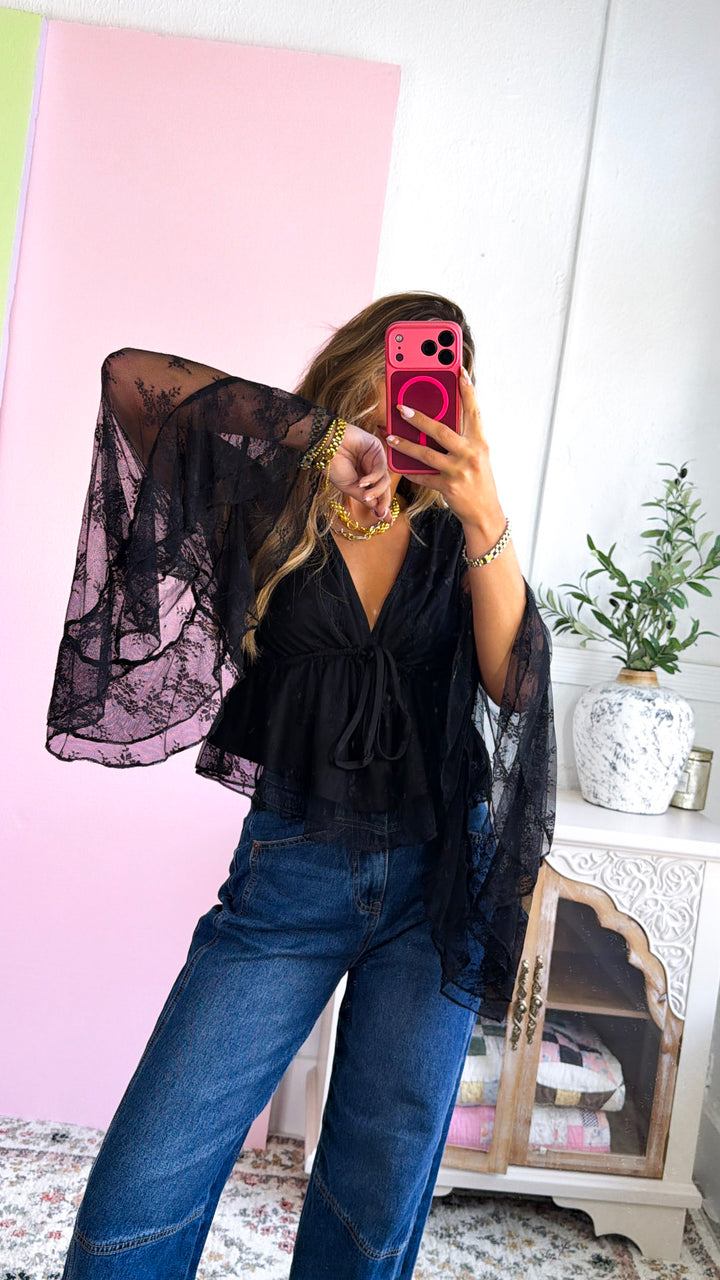 Ravens Garden Blouse, Black