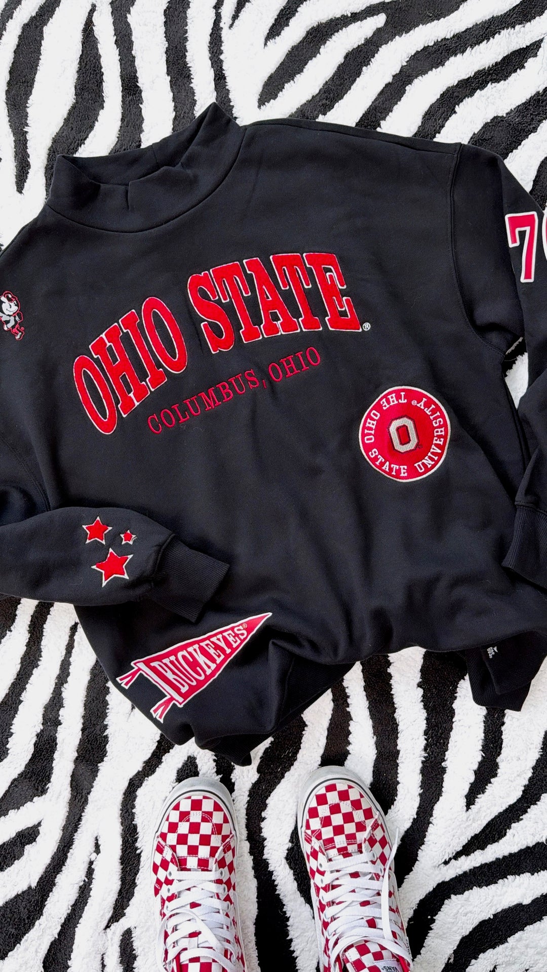 Saturday in Columbus Ohio State Crewneck, Black