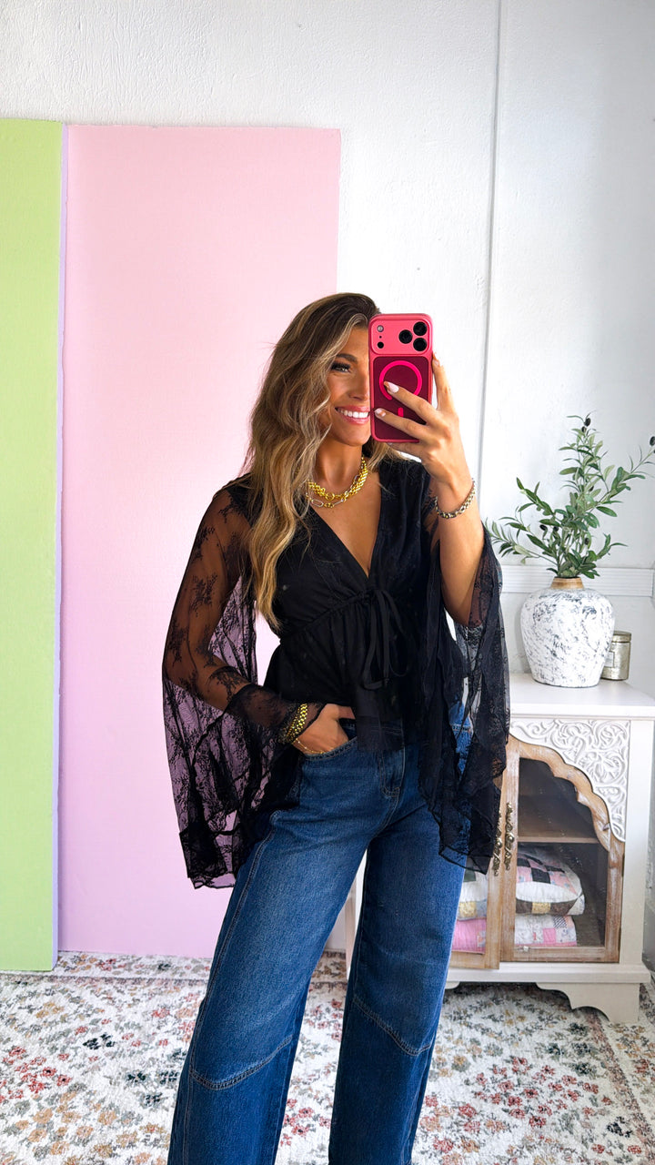 Ravens Garden Blouse, Black