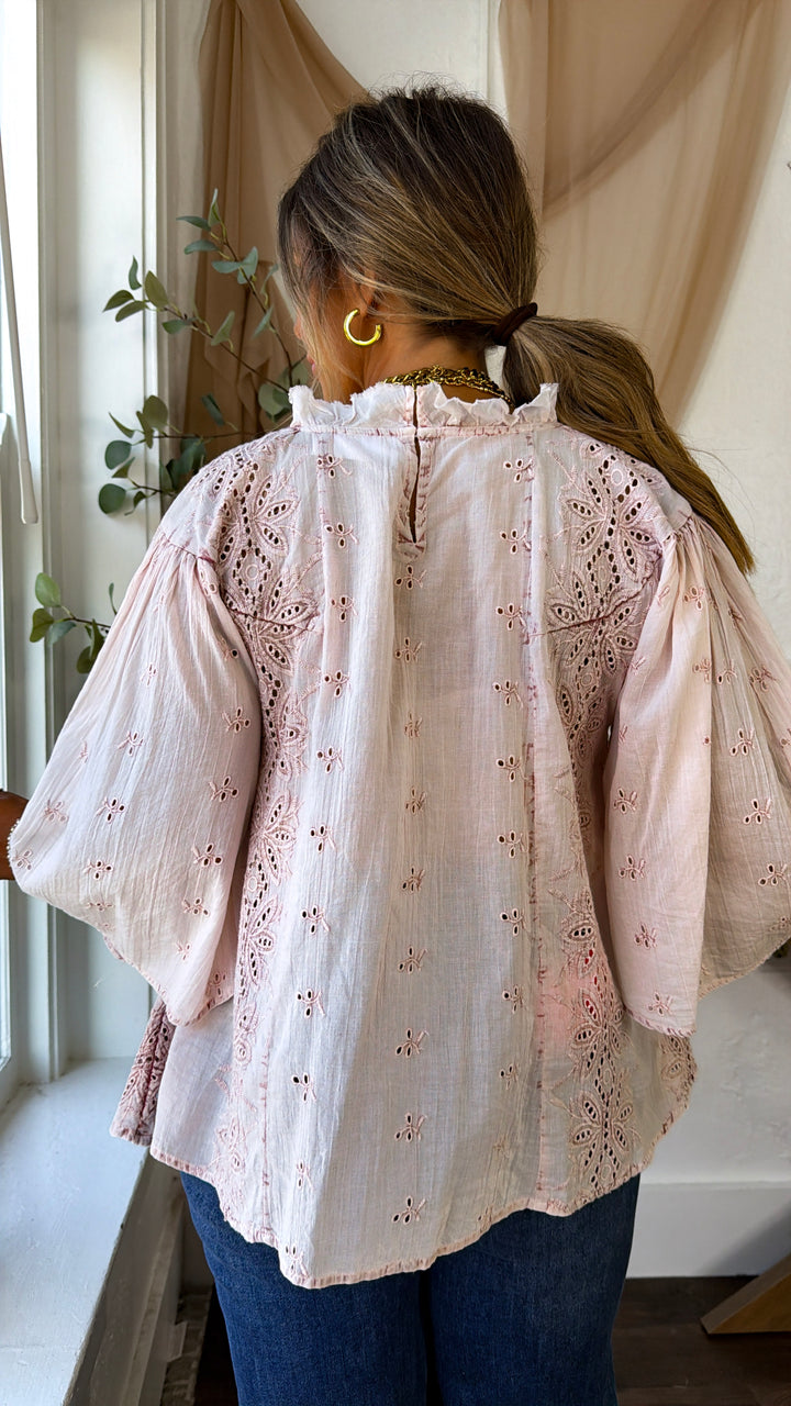 Orchid Lane Blouse, Rose Pink
