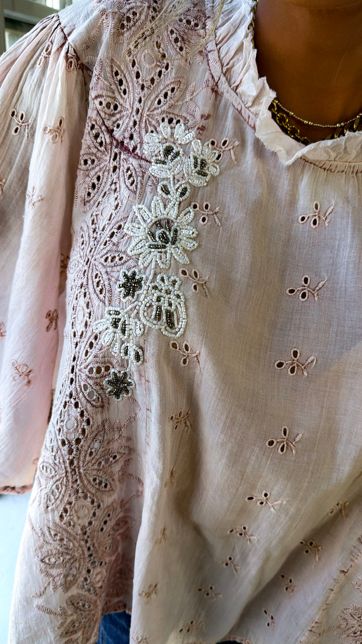 Orchid Lane Blouse, Rose Pink