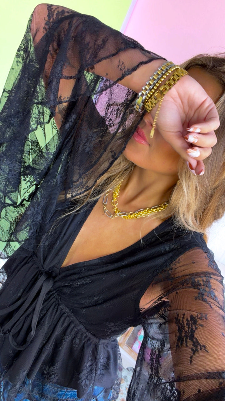 Ravens Garden Blouse, Black