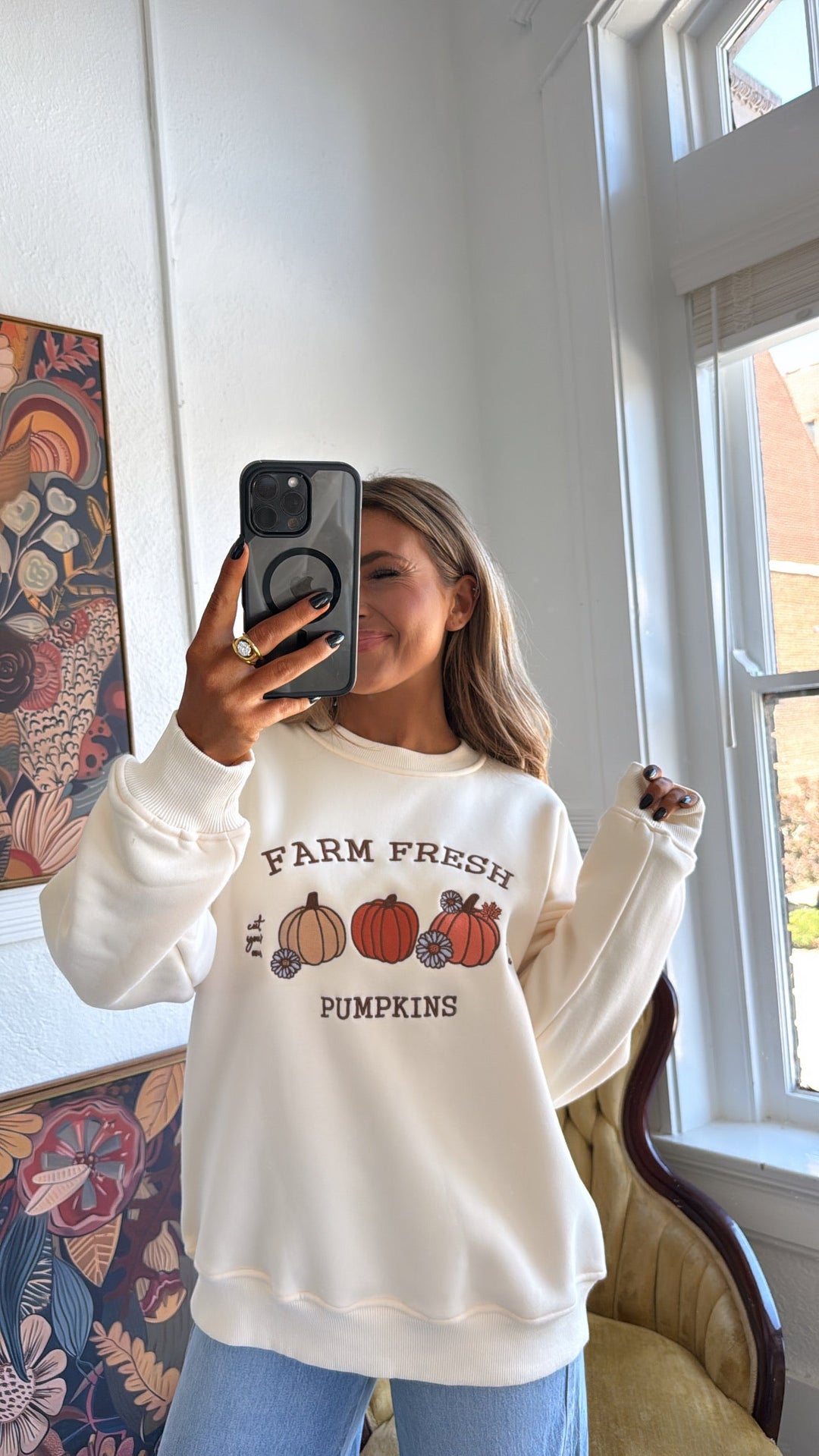 Farm Fresh Pumpkins Crewneck Sweatshirt