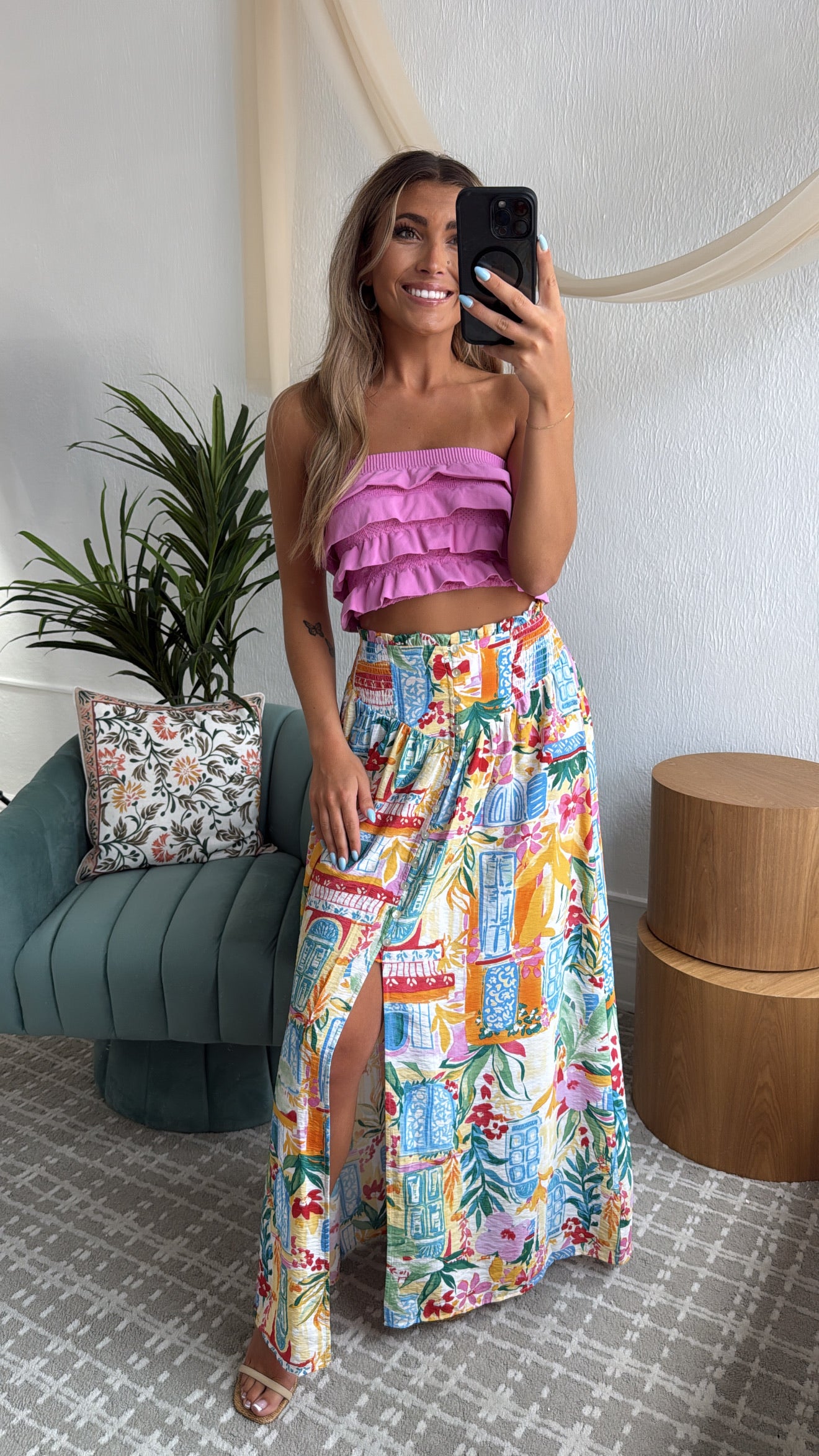 Layered Ruffled Tube Top, Crocus Pink – Everyday Chic Boutique