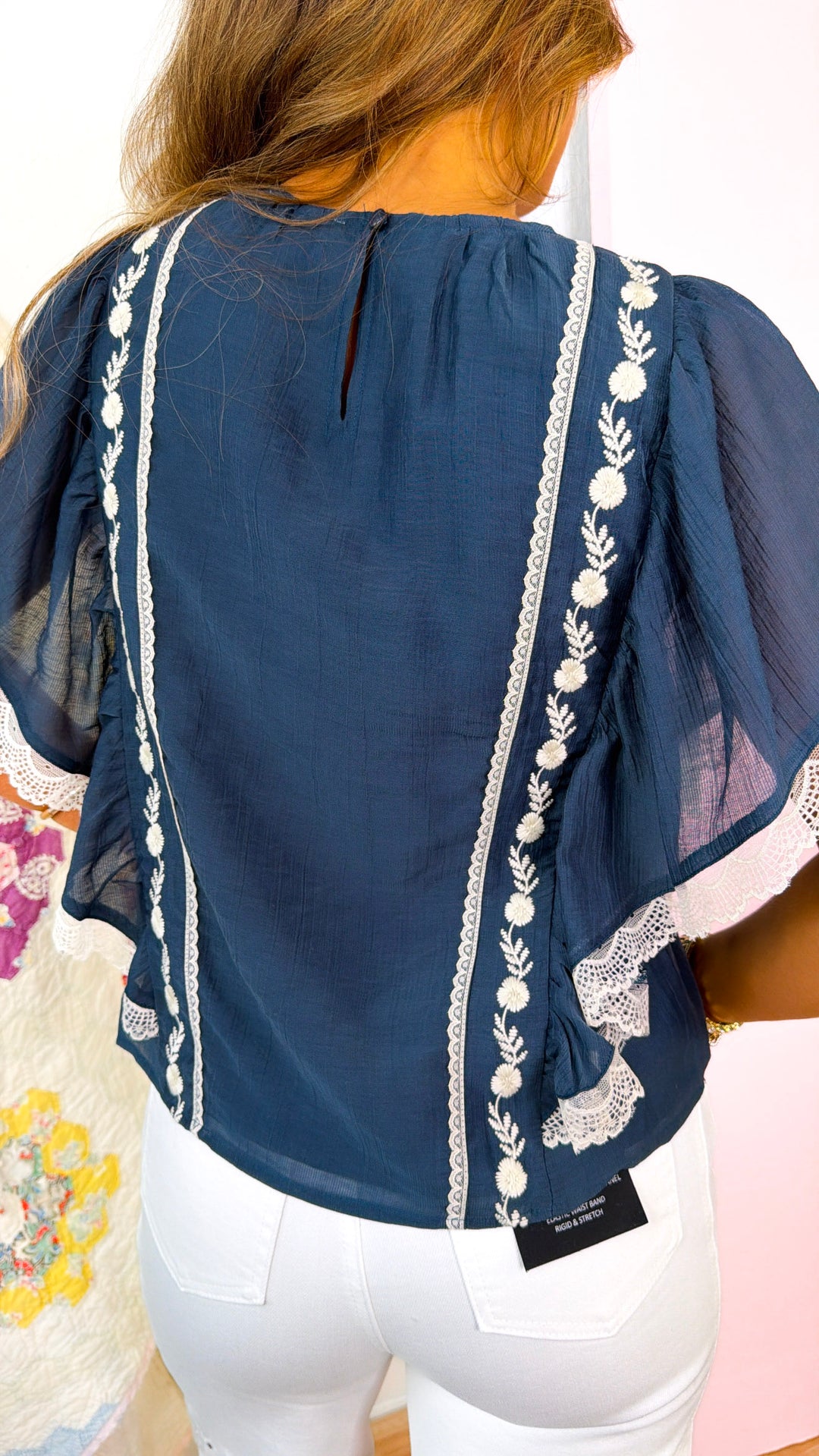 Bluebell Babe Blouse, Navy