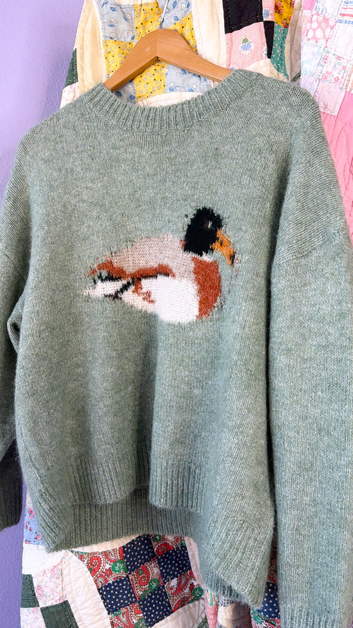 Puddle Jumper Duck Sweater, Sage