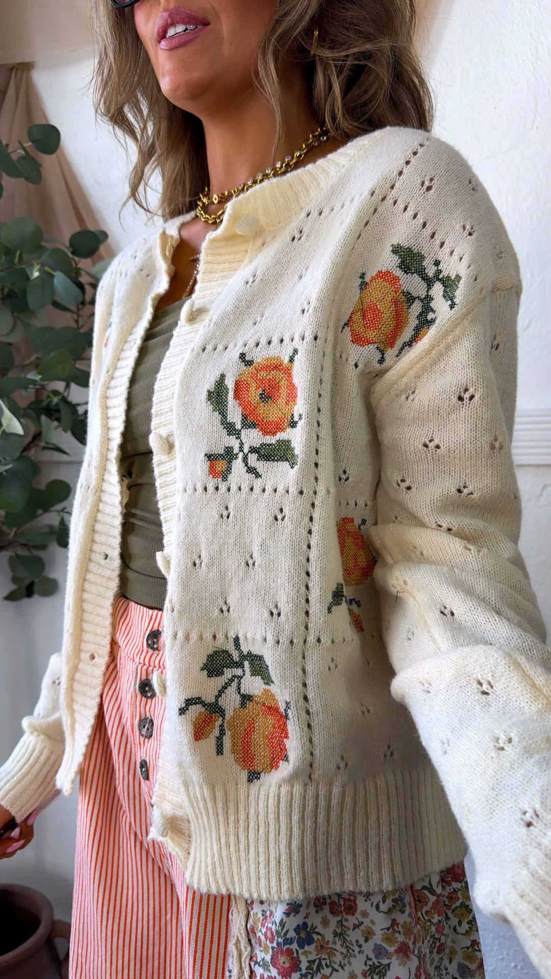 Flower Girl Cardigan, Ecru
