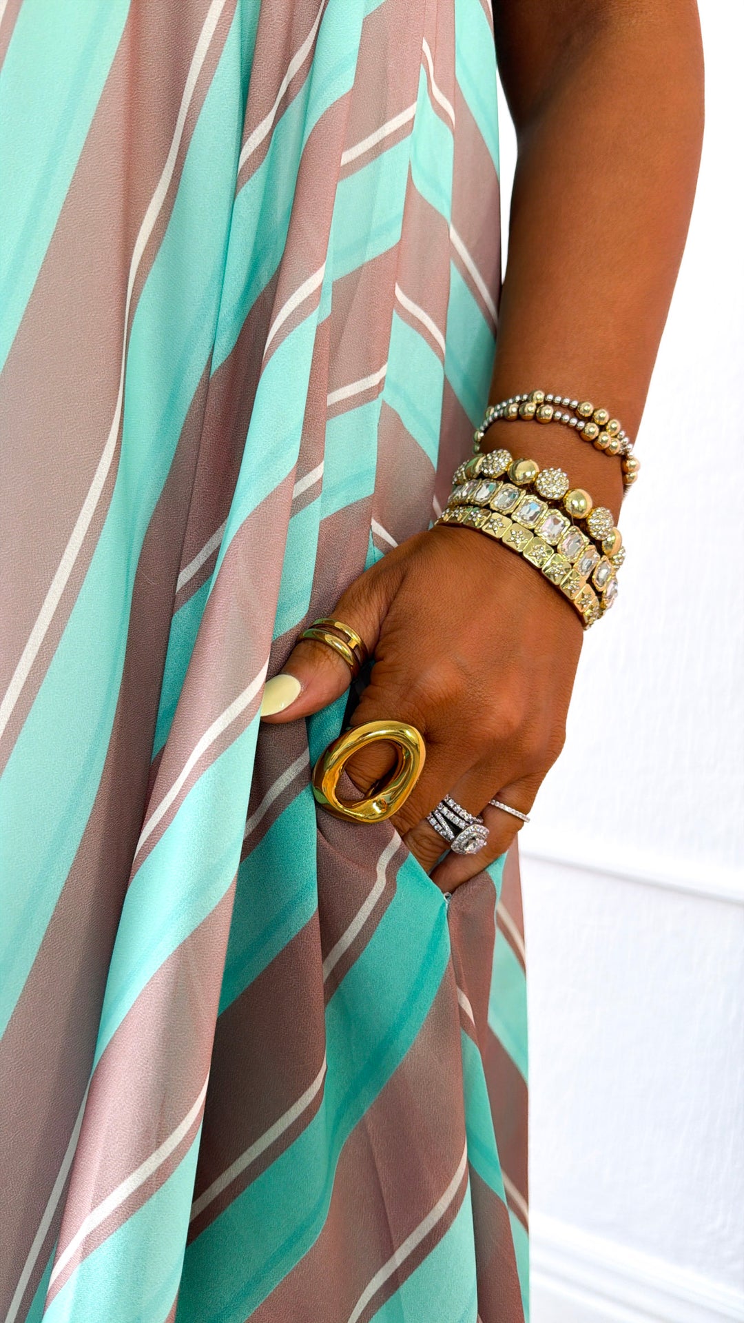 Stripe Tube Maxi Dress, Mint/Sage Stripe Tube Maxi Dress, Mint/Sage
