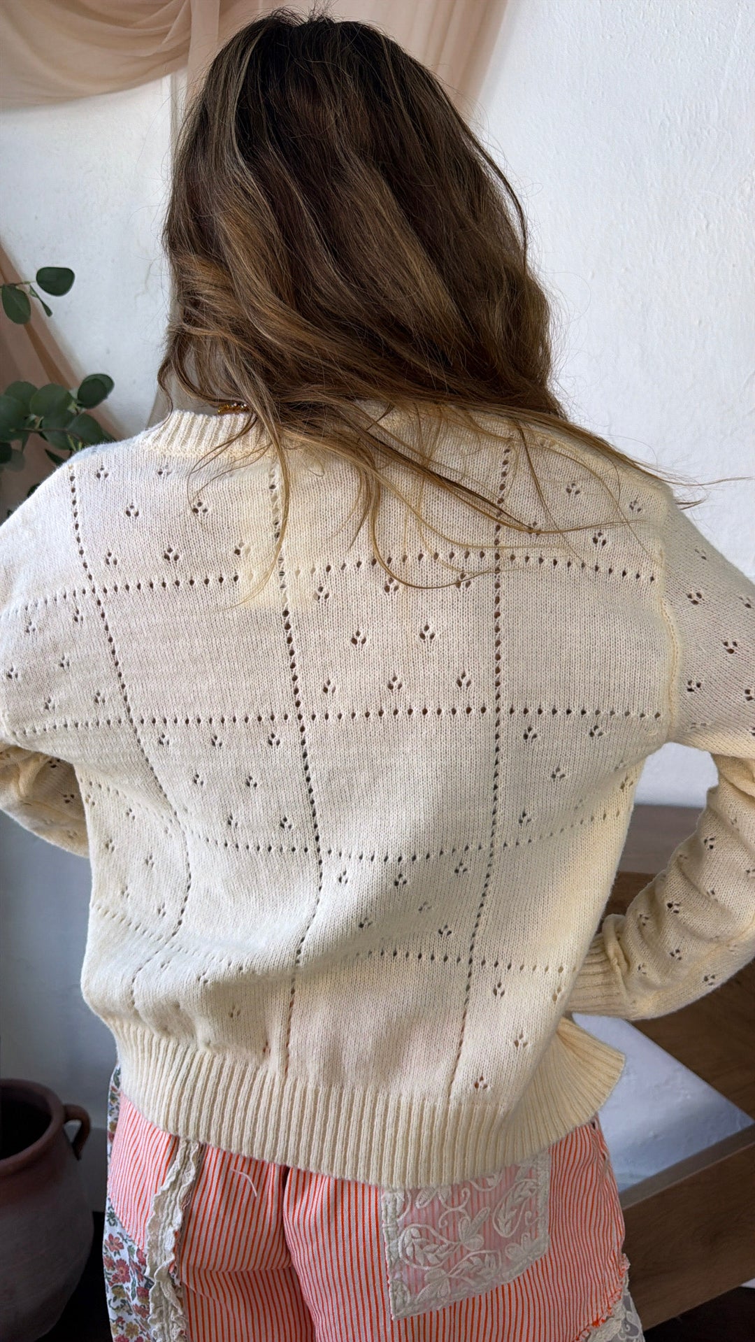 Flower Girl Cardigan, Ecru