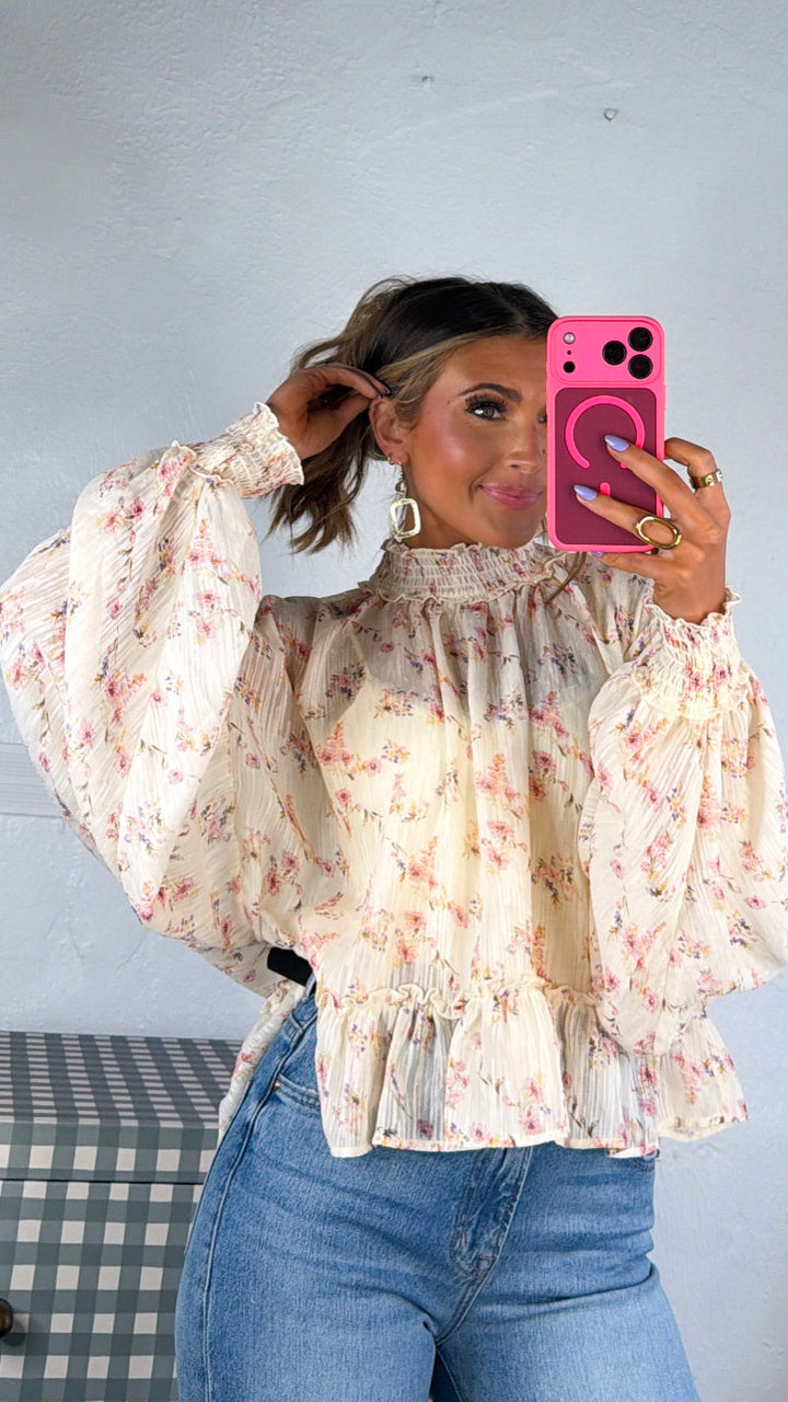 Honeybell Blouse, Cream/Multi