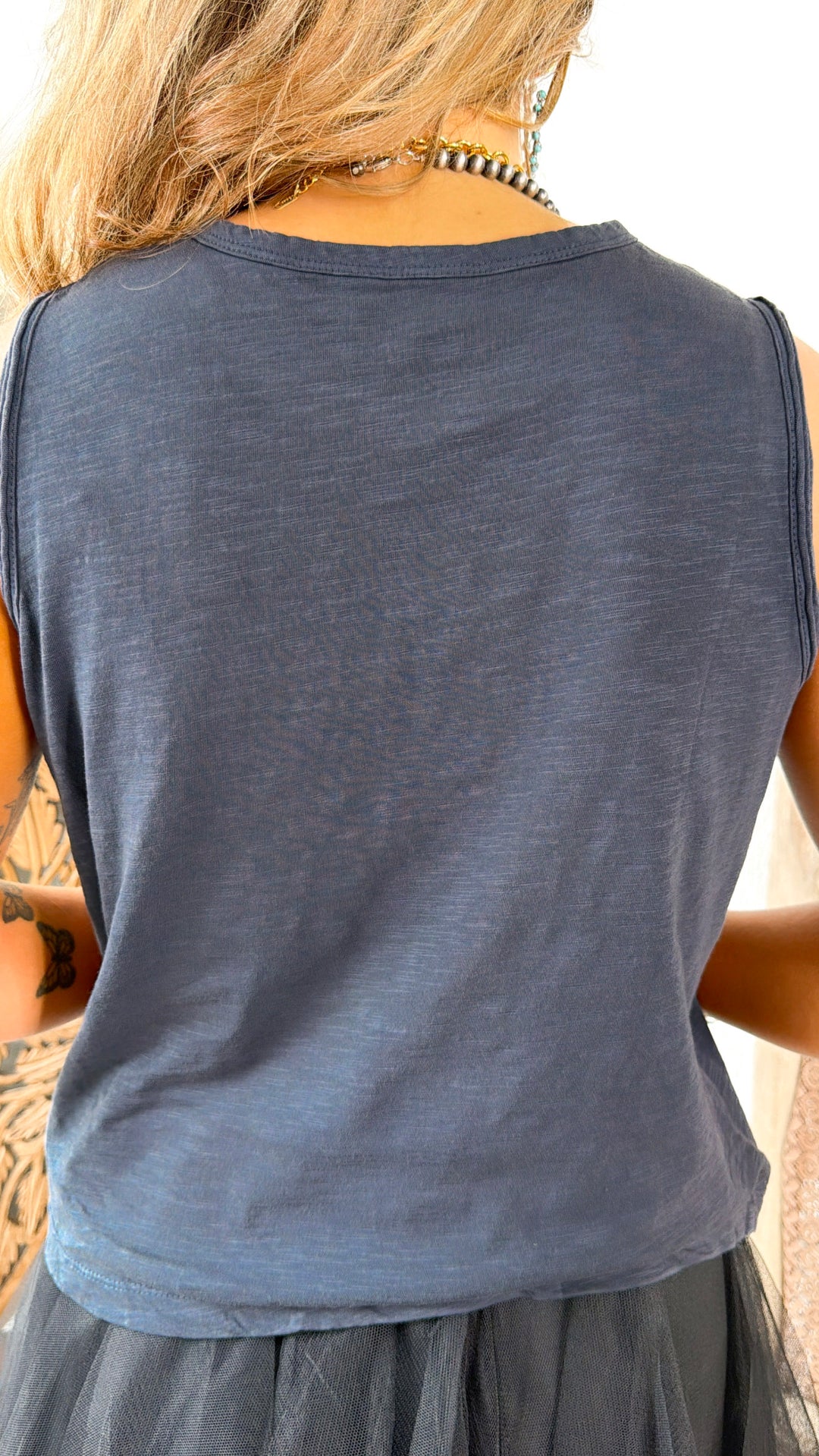 PRE ORDER MAY 15: Here Comes Trouble Muscle tee, Washed Black