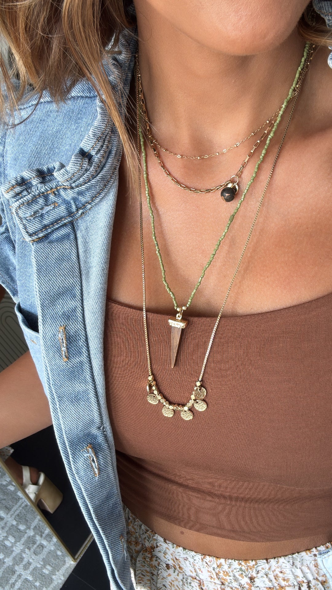 Lainey Layered Pendant Boho Necklace