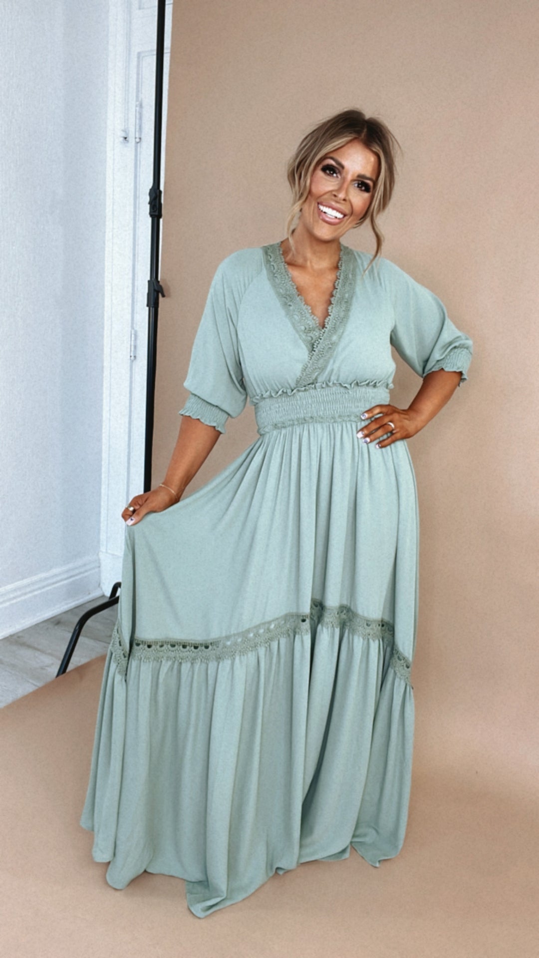 alix maxi dress sage Rush Dress | Amphi Maxi Dress