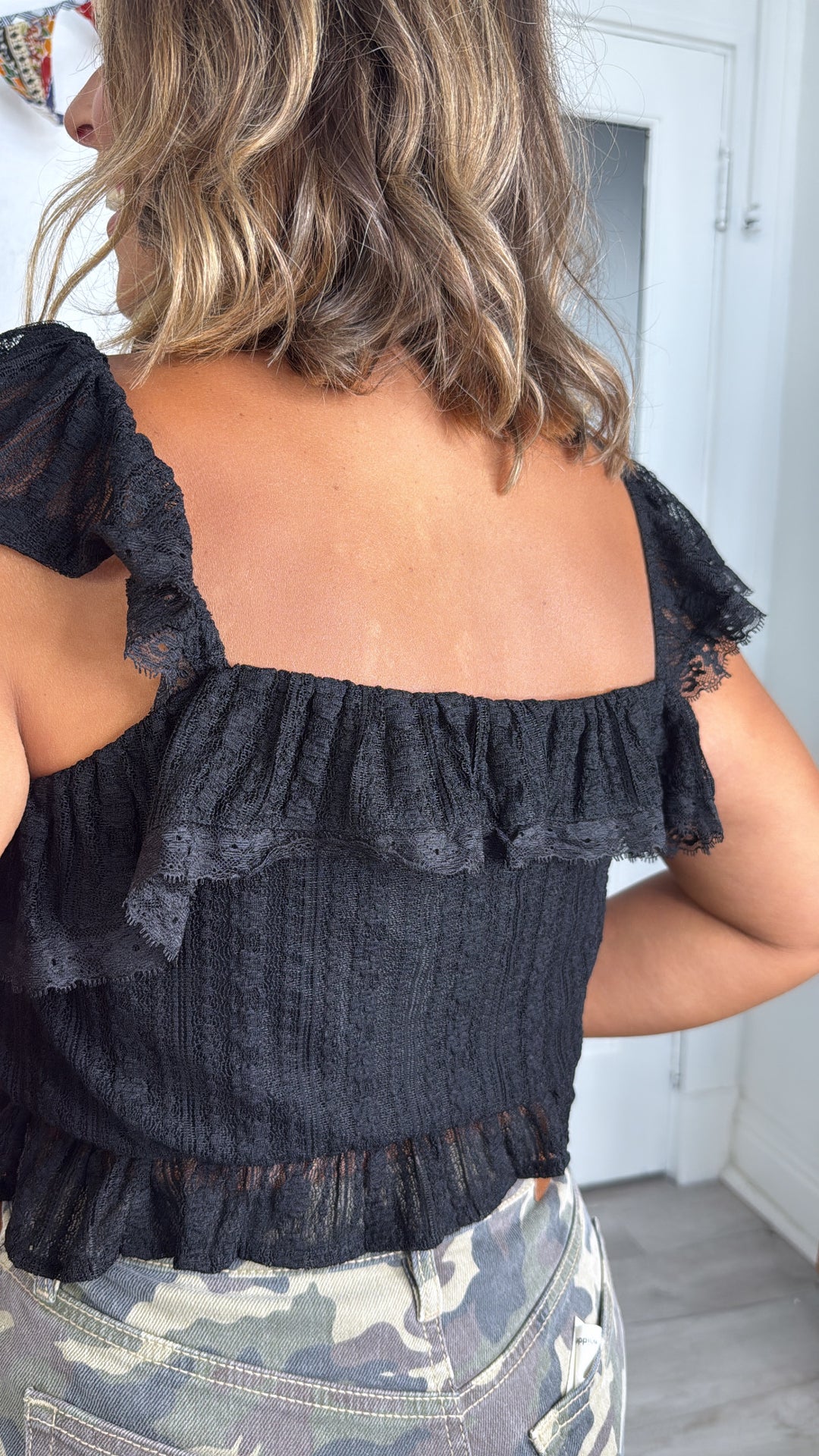 Summers End Lace Tank, Black