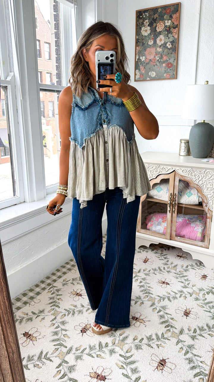 Western way Tank Top, Latte